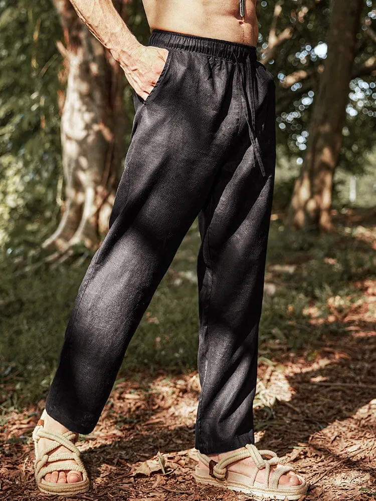 Eco-friendly Cozy 100% Linen Pants sold by Coofandy