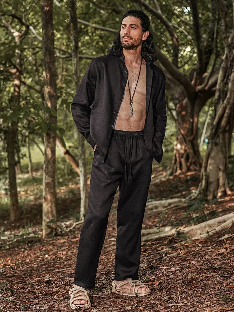 Eco-friendly Cozy 100% Linen Pants sold by Coofandy product image thumbnail 4