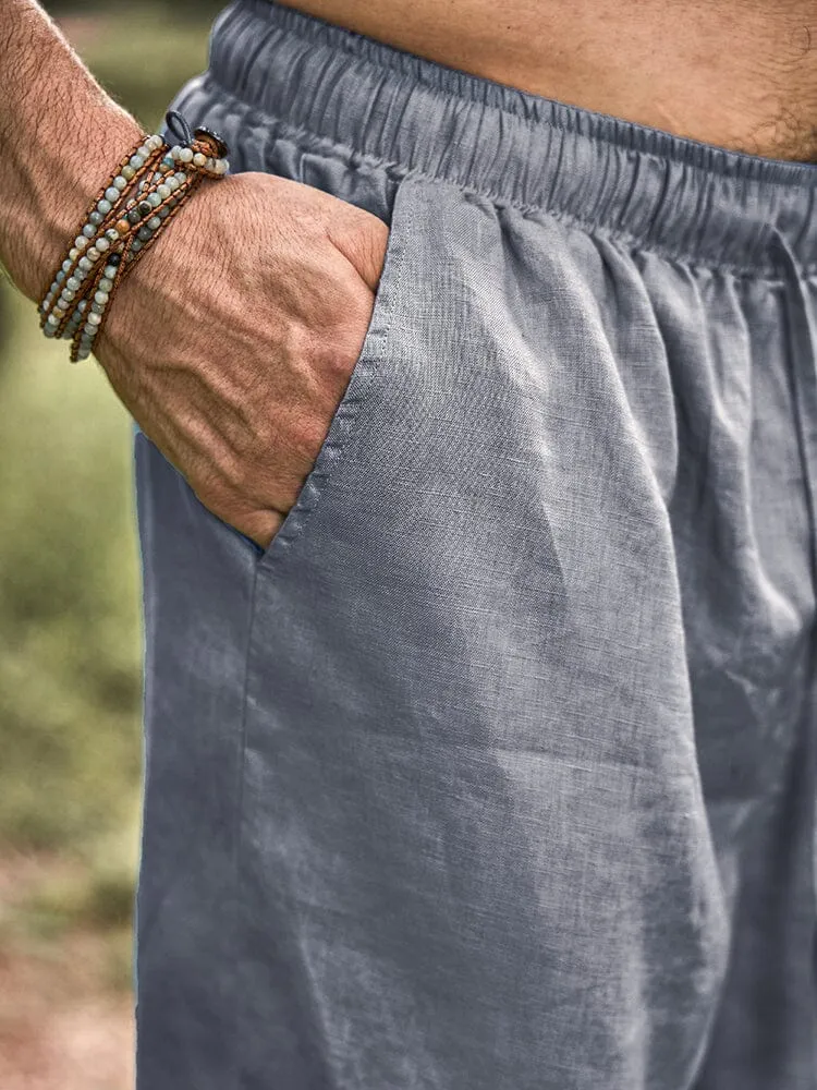 Eco-friendly 100% Linen Shorts sold by Coofandy product image thumbnail 5
