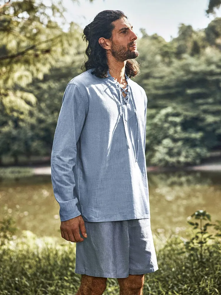 Eco-friendly 100% Linen Shorts sold by Coofandy product image thumbnail 3