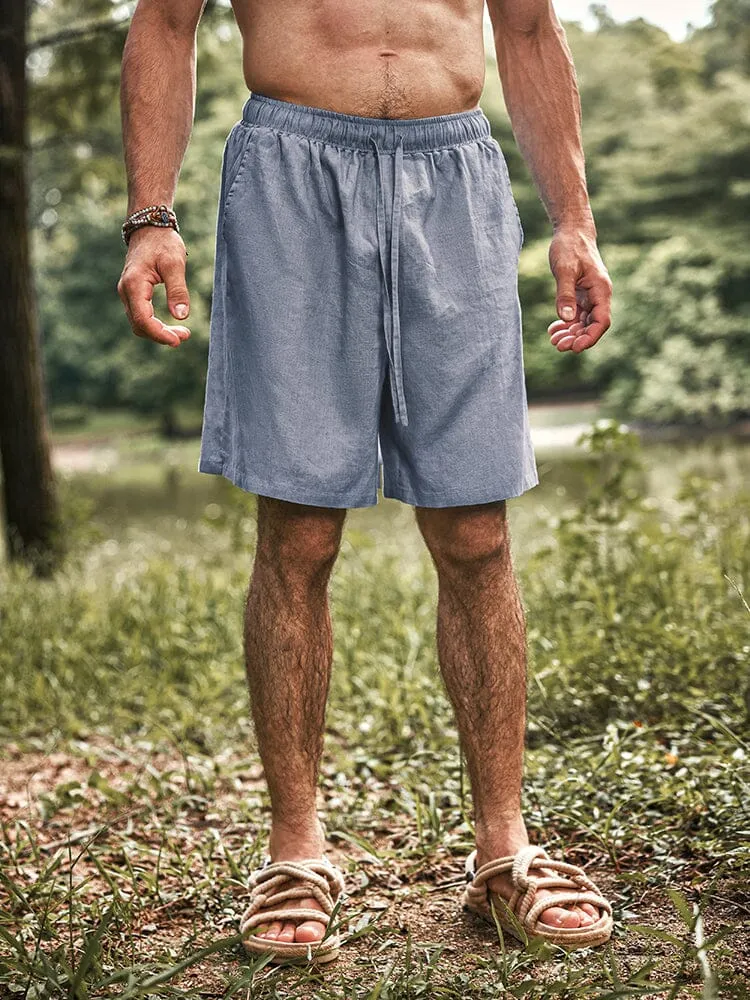 Eco-friendly 100% Linen Shorts sold by Coofandy