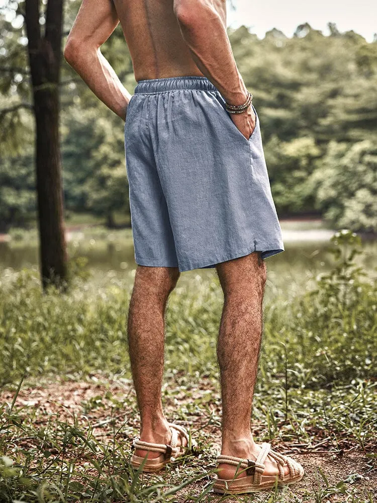 Eco-friendly 100% Linen Shorts sold by Coofandy product image thumbnail 2