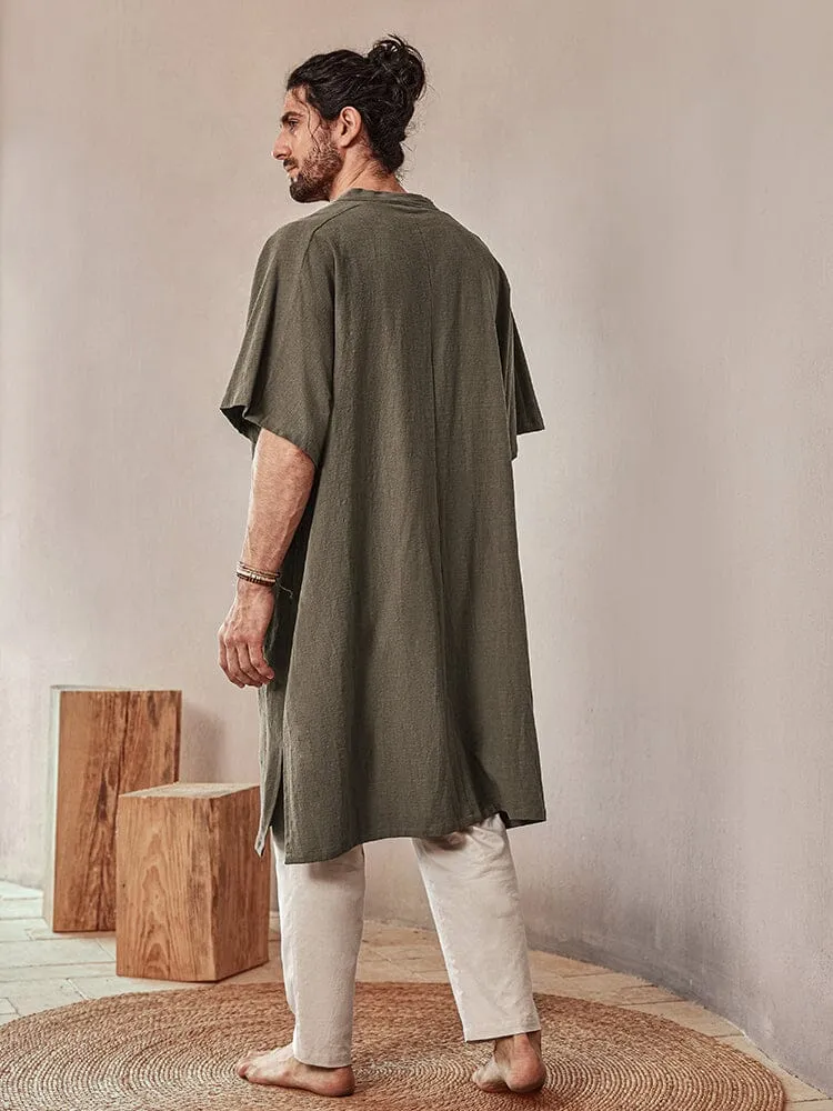 Soft Loose Cotton Linen Outerwear sold by Coofandy product image thumbnail 3