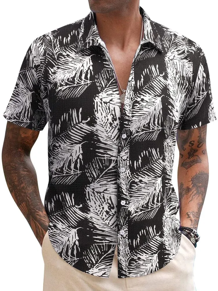 Casual Linen Blend Printed Shirt (US Only) sold by Coofandy product image thumbnail 4