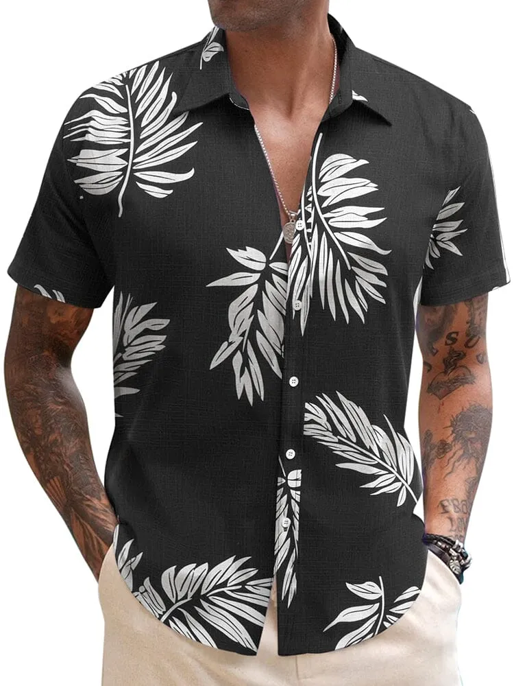 Casual Linen Blend Printed Shirt (US Only) sold by Coofandy product image thumbnail 3