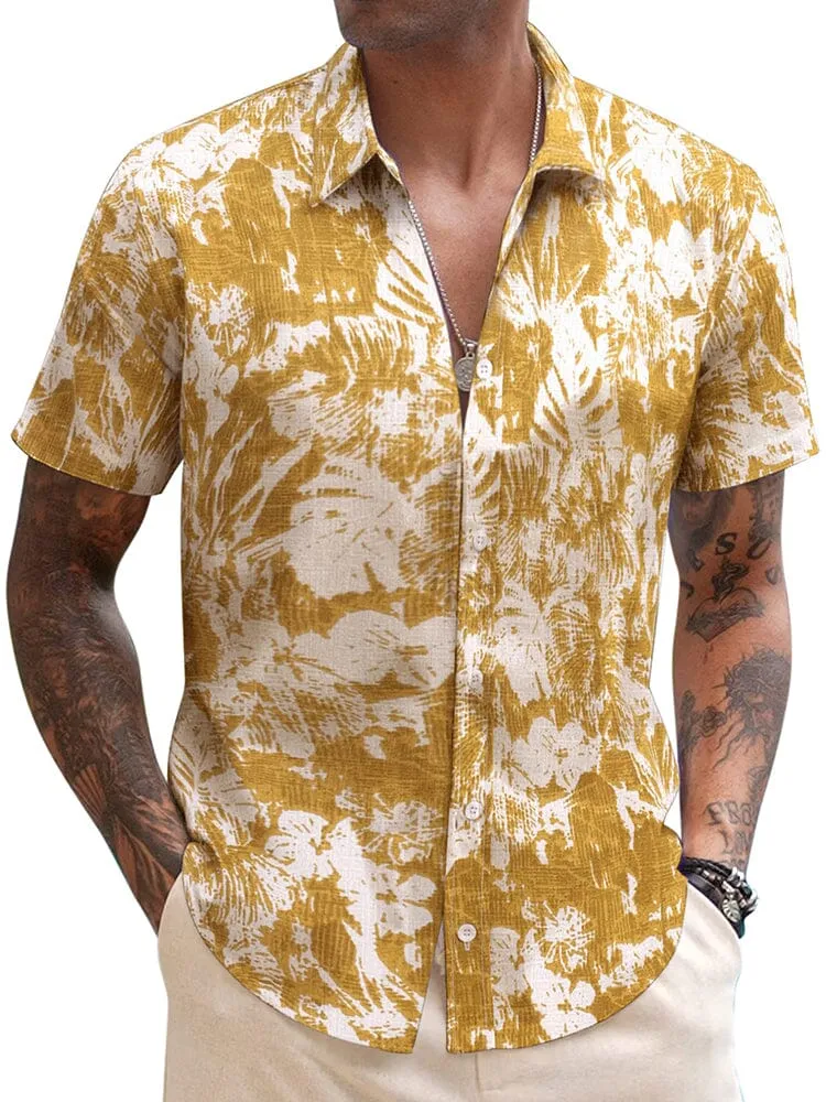 Casual Linen Blend Printed Shirt (US Only) sold by Coofandy product image thumbnail 2