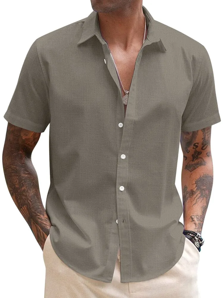Casual Linen Blend Button Down Shirt (US Only) sold by Coofandy product image thumbnail 4