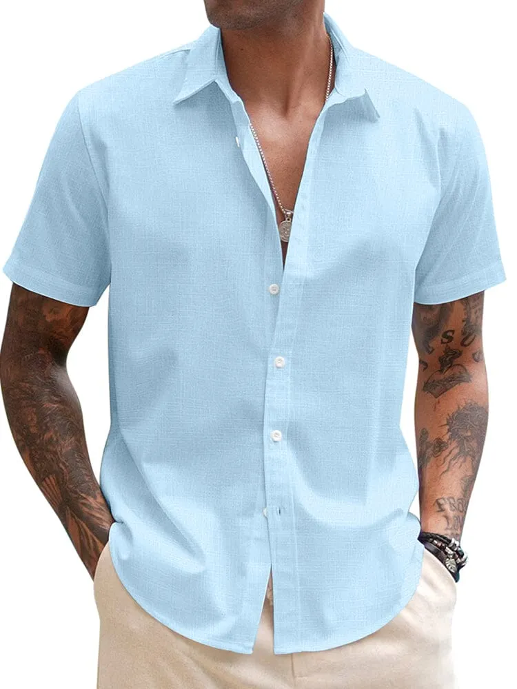 Casual Linen Blend Button Down Shirt (US Only) sold by Coofandy product image thumbnail 5