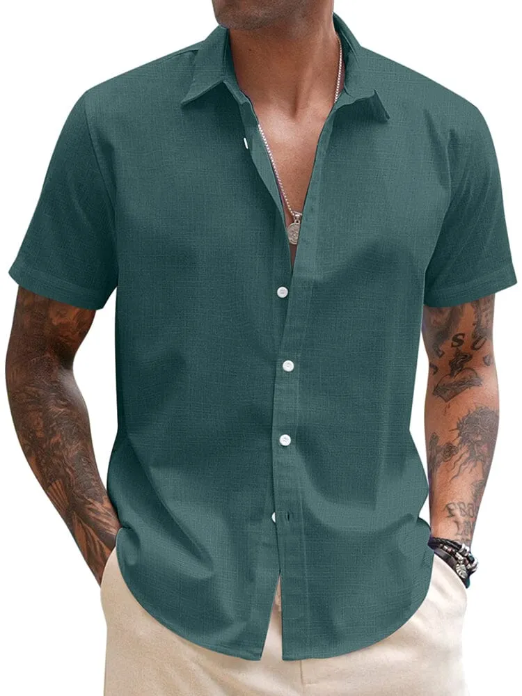 Casual Linen Blend Button Down Shirt (US Only) sold by Coofandy product image thumbnail 3