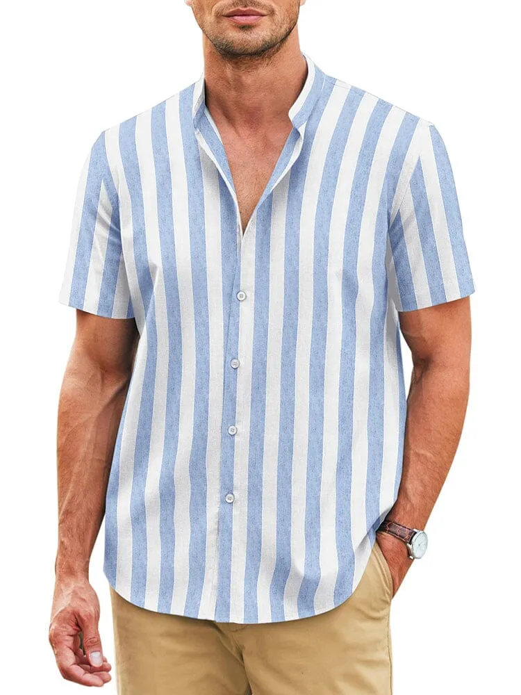 Classic Printed Linen Blend Shirt (US Only) sold by Coofandy product image thumbnail 5