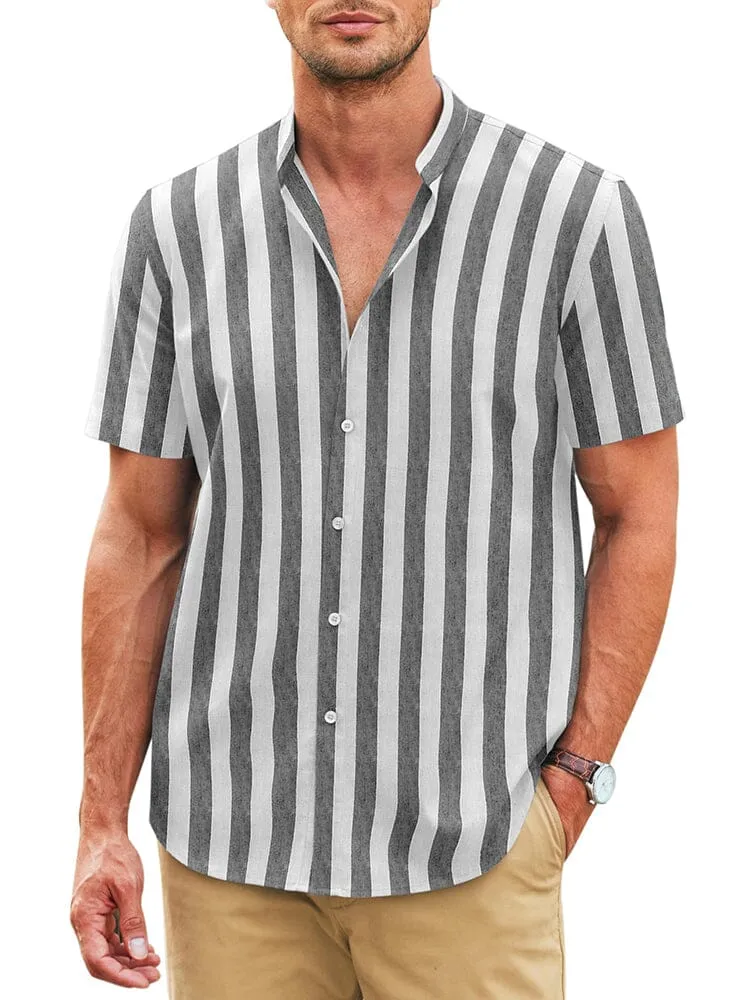 Classic Printed Linen Blend Shirt (US Only) sold by Coofandy product image thumbnail 4