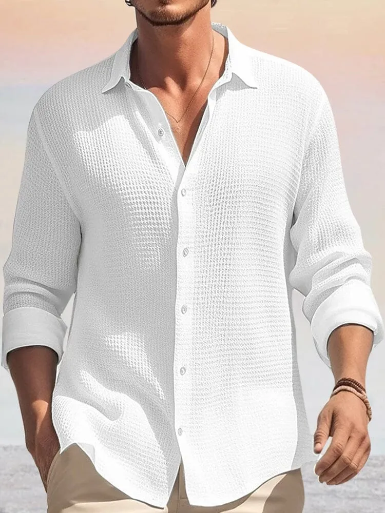 Premium Breathable Waffle Shirt sold by Coofandy product image thumbnail 4