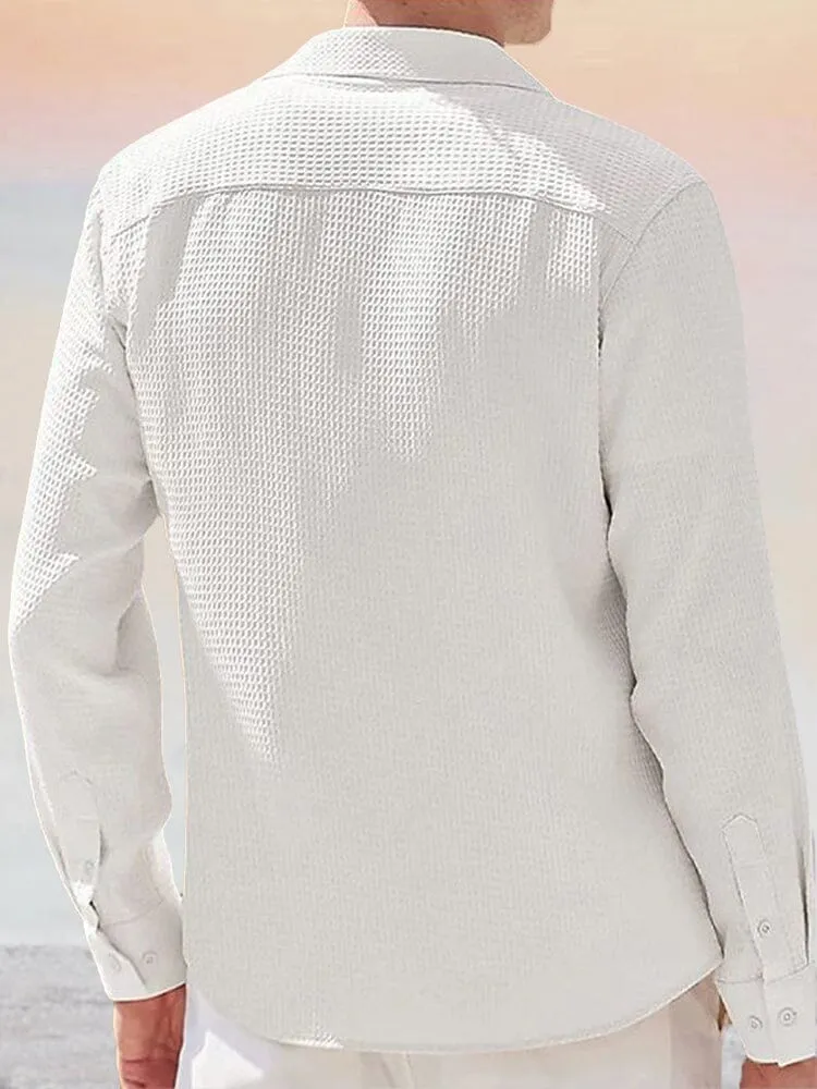 Premium Breathable Waffle Shirt sold by Coofandy product image thumbnail 5