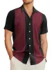 Contrast Stripe Bowling Shirt (US Only) sold by Coofandy