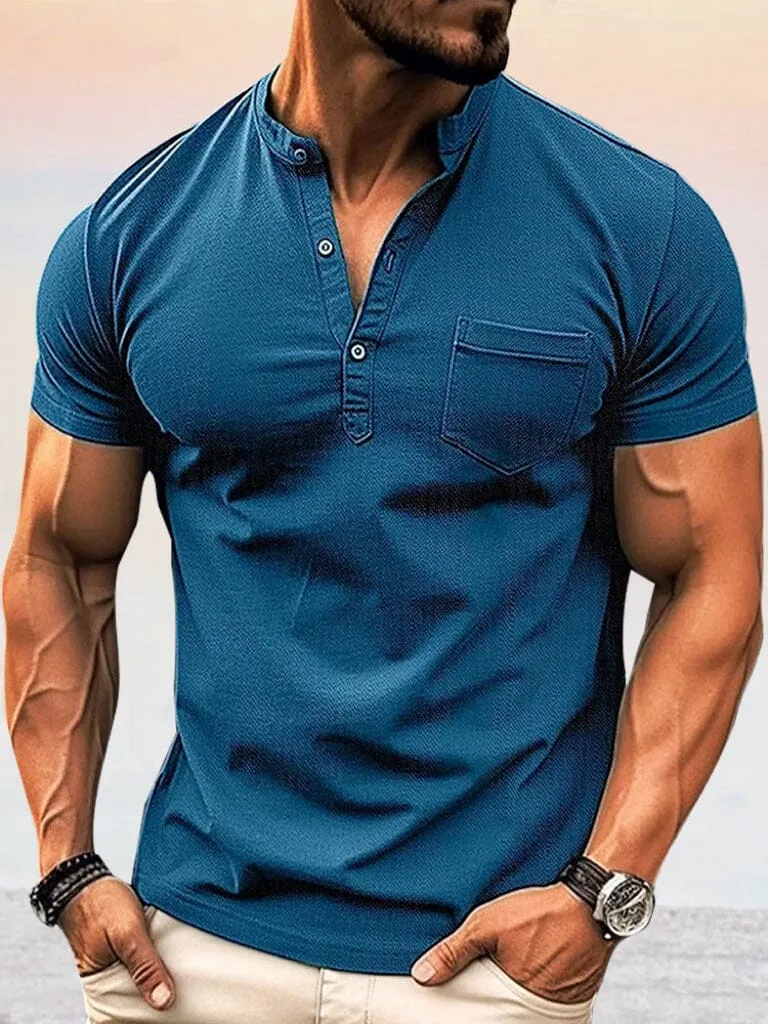 Casual Soft Henley Shirt sold by Coofandy product image thumbnail 4