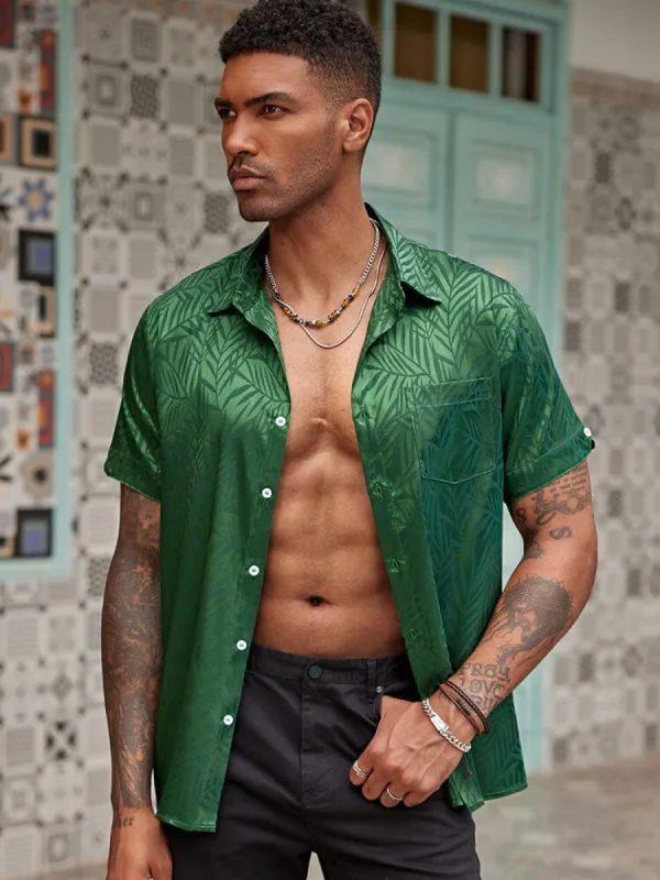 Silk Satin Jacquard Shirt (US Only) sold by Coofandy