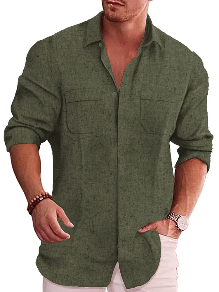 Casual Linen Blend Shirt (US Only) sold by Coofandy product image thumbnail 2