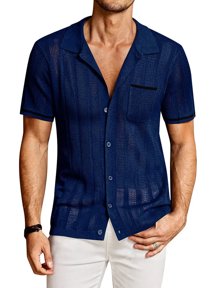 Casual Breathable Knit Top (US Only) sold by Coofandy product image thumbnail 3