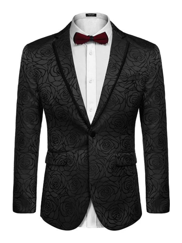 Floral Embroidered Party Blazer (US Only) sold by Coofandy
