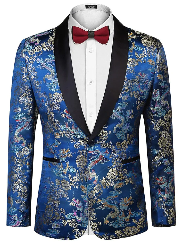 Luxury Floral Embroidered Blazer (US Only) sold by Coofandy product image thumbnail 3