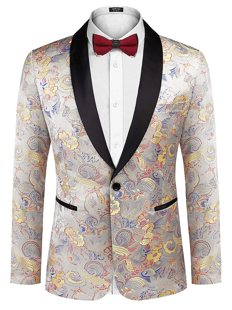 Luxury Floral Embroidered Blazer (US Only) sold by Coofandy product image thumbnail 4