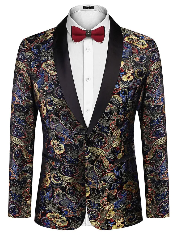 Luxury Floral Embroidered Blazer (US Only) sold by Coofandy product image thumbnail 5