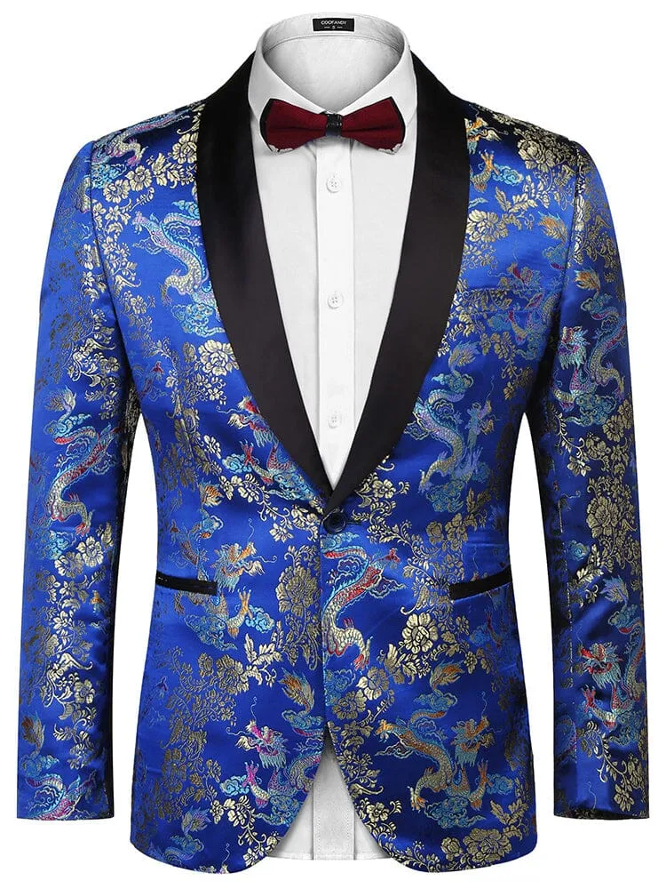 Luxury Floral Embroidered Blazer (US Only) sold by Coofandy product image thumbnail 2