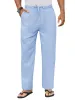 Casual Straight Linen Drawstring Pants (US Only) sold by Coofandy