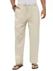 Casual Straight Linen Drawstring Pants (US Only) sold by Coofandy