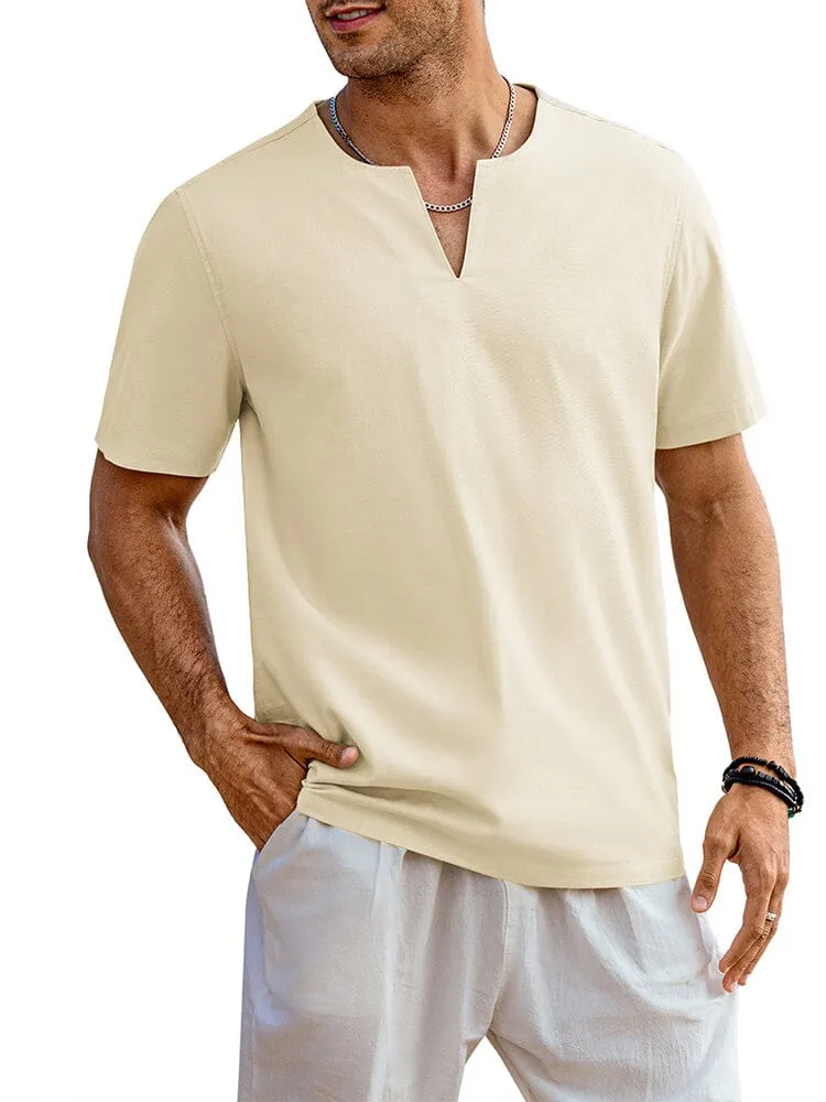 Casual Linen Style Henley Shirt (US Only) sold by Coofandy product image thumbnail 4