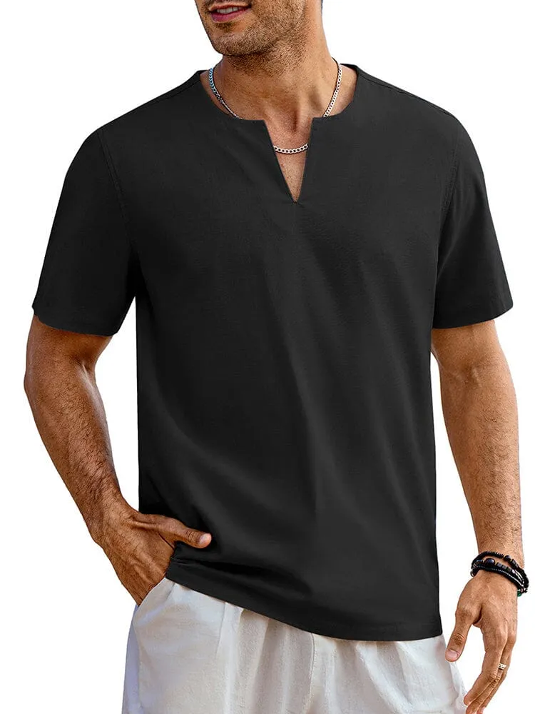 Casual Linen Style Henley Shirt (US Only) sold by Coofandy product image thumbnail 2