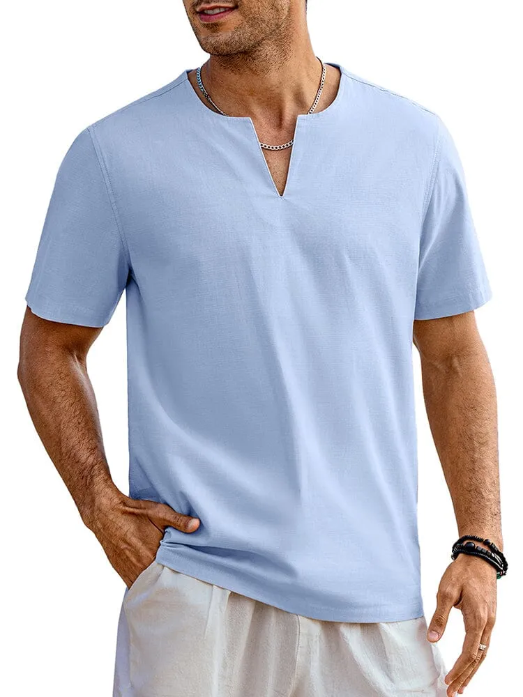 Casual Linen Style Henley Shirt (US Only) sold by Coofandy product image thumbnail 3
