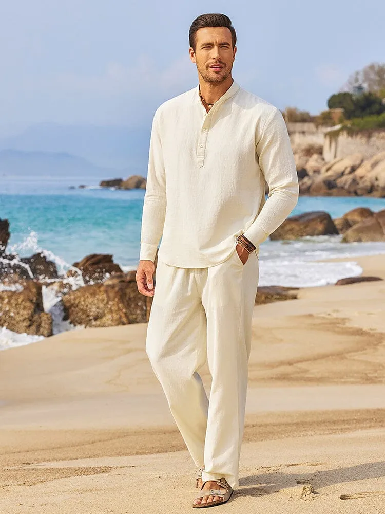 Casual 2 Pieces Henley Shirts Set (US Only) sold by Coofandy product image thumbnail 2