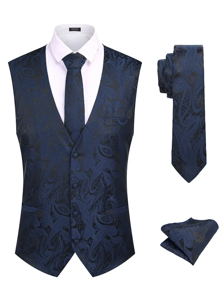 Paisley Vest Tux Set (US Only) sold by Coofandy product image thumbnail 5