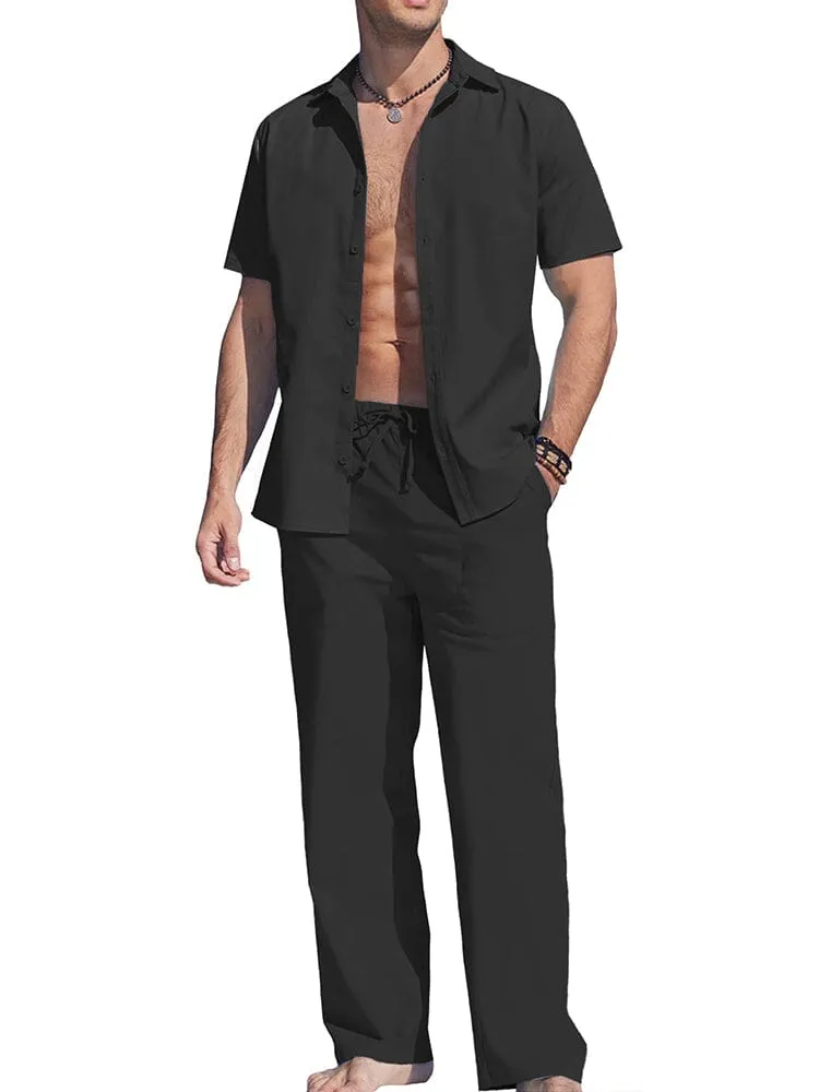 Casual Solid Holiday Linen Set (US Only) sold by Coofandy product image thumbnail 4