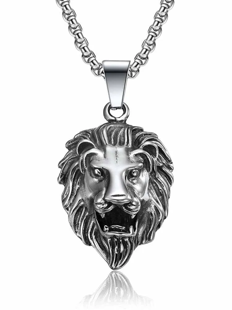 Lion Head Pendant Necklace sold by Coofandy product image thumbnail 2