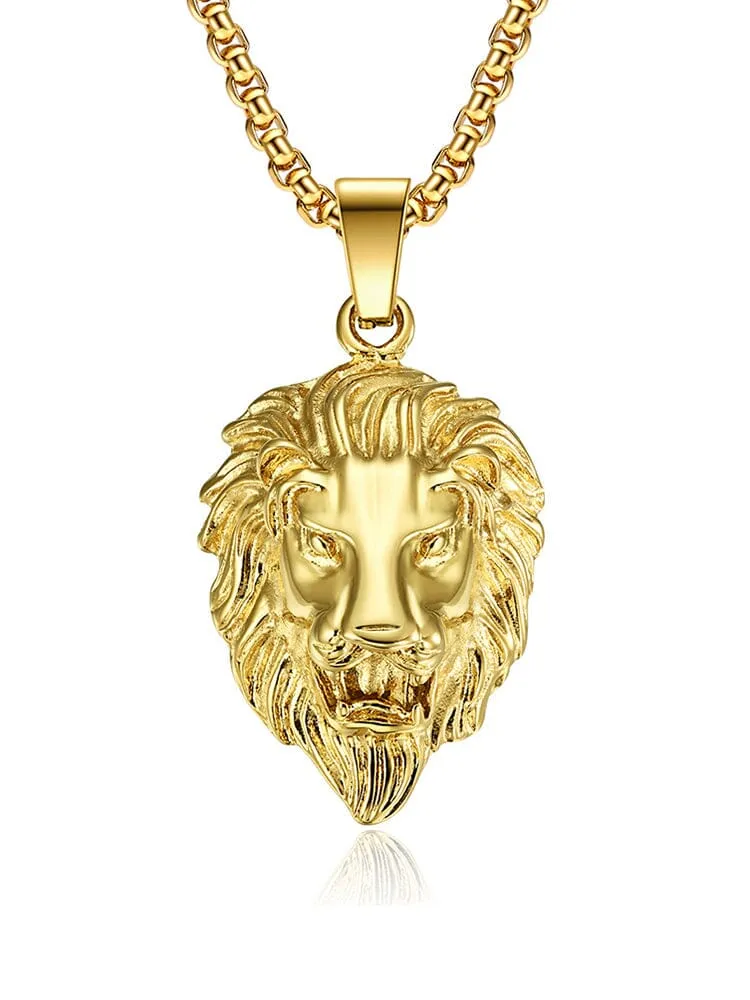 Lion Head Pendant Necklace sold by Coofandy product image thumbnail 4