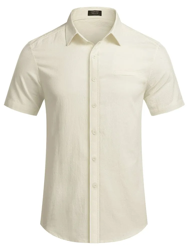 Casual Linen Button Down Shirt (US Only) sold by Coofandy product image thumbnail 3