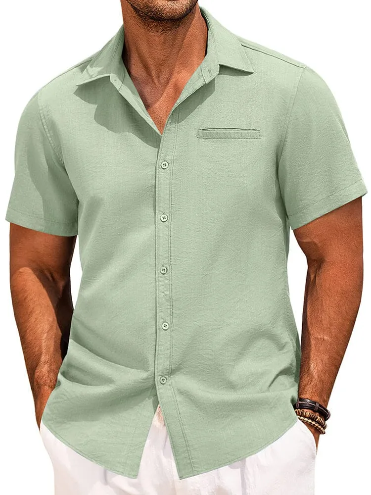 Casual Linen Button Down Shirt (US Only) sold by Coofandy