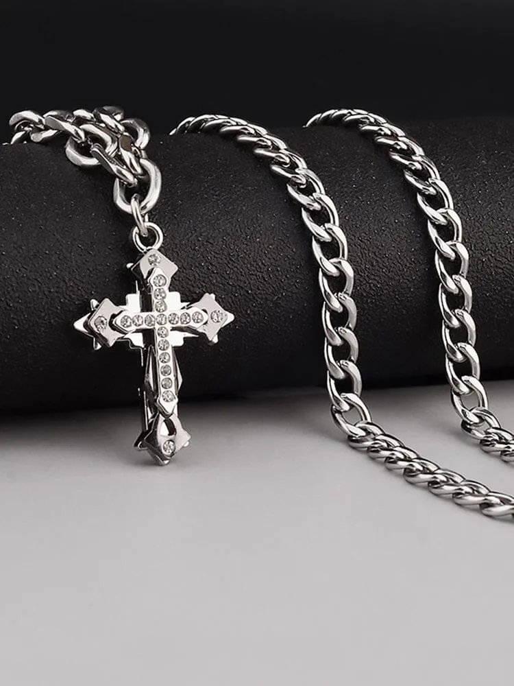 Stylish Crucifix Pendant with Chain sold by Coofandy product image thumbnail 3