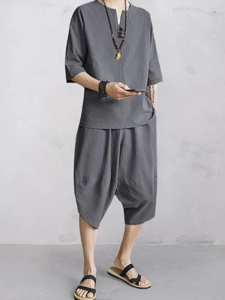 Casual Soft 2-Piece Cotton Linen Sets sold by Coofandy product image thumbnail 3