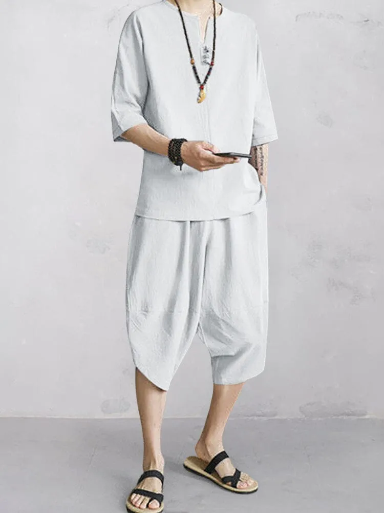 Casual Soft 2-Piece Cotton Linen Sets sold by Coofandy product image thumbnail 5