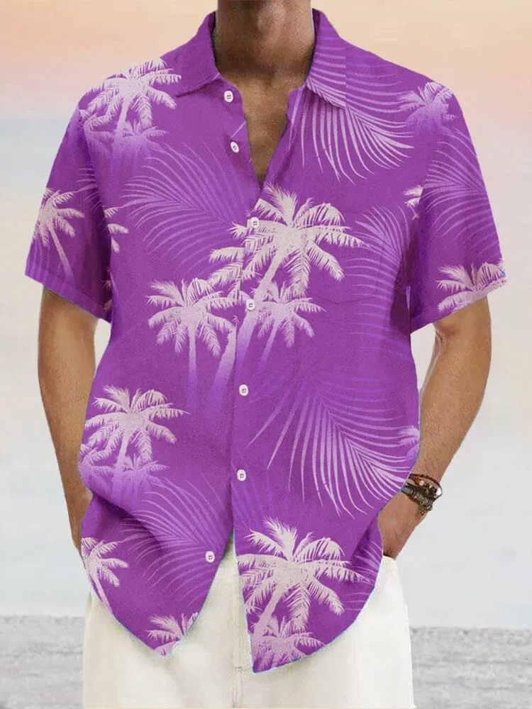 Hawaiian Floral Cotton Linen Shirt sold by Coofandy product image thumbnail 4