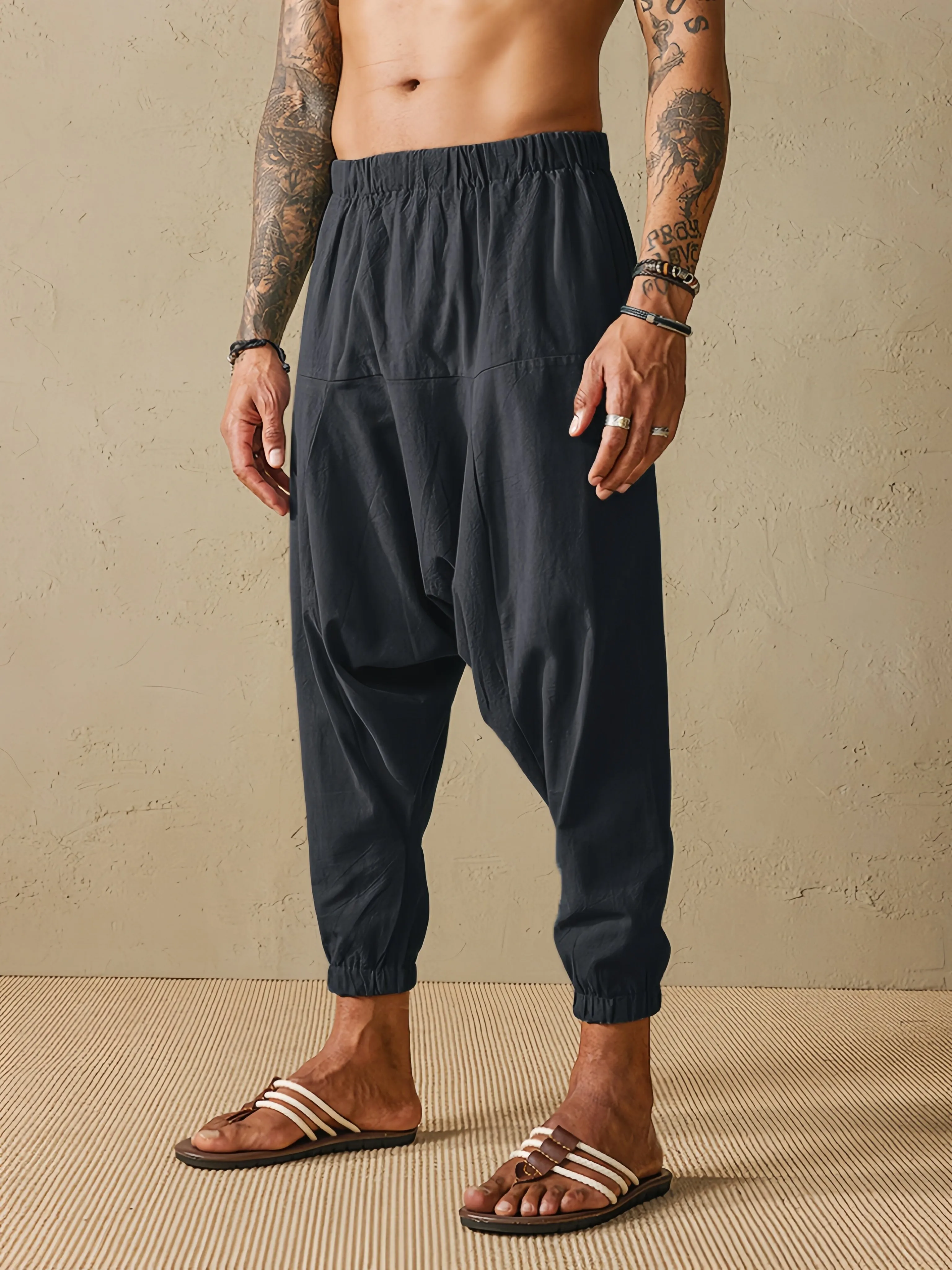 Casual Linen Style Loose Pants sold by Coofandy product image thumbnail 3