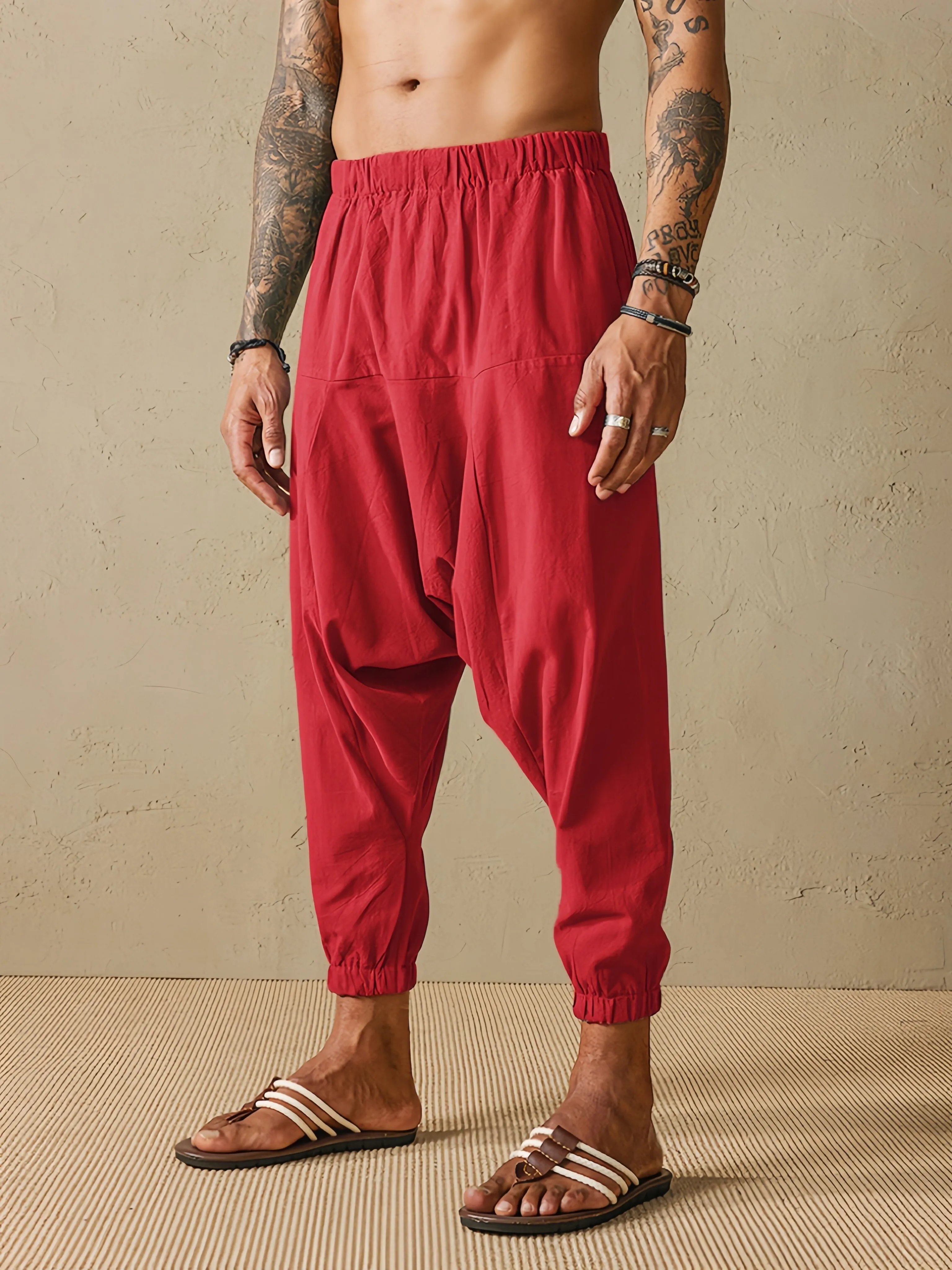 Casual Linen Style Loose Pants sold by Coofandy product image thumbnail 4