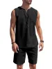 Casual 2 Piece Linen Drawstring Tank Top Sets (US Only) sold by Coofandy