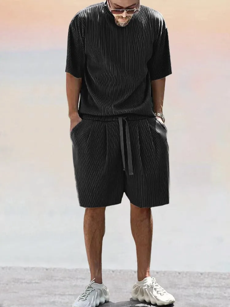 Casual Solid Stretchy Pit Strip Tracksuits Set sold by Coofandy product image thumbnail 2