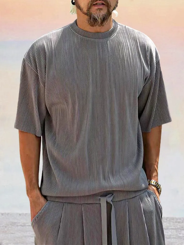 Casual Solid Stretchy Pit Strip Tracksuits Set sold by Coofandy product image thumbnail 4