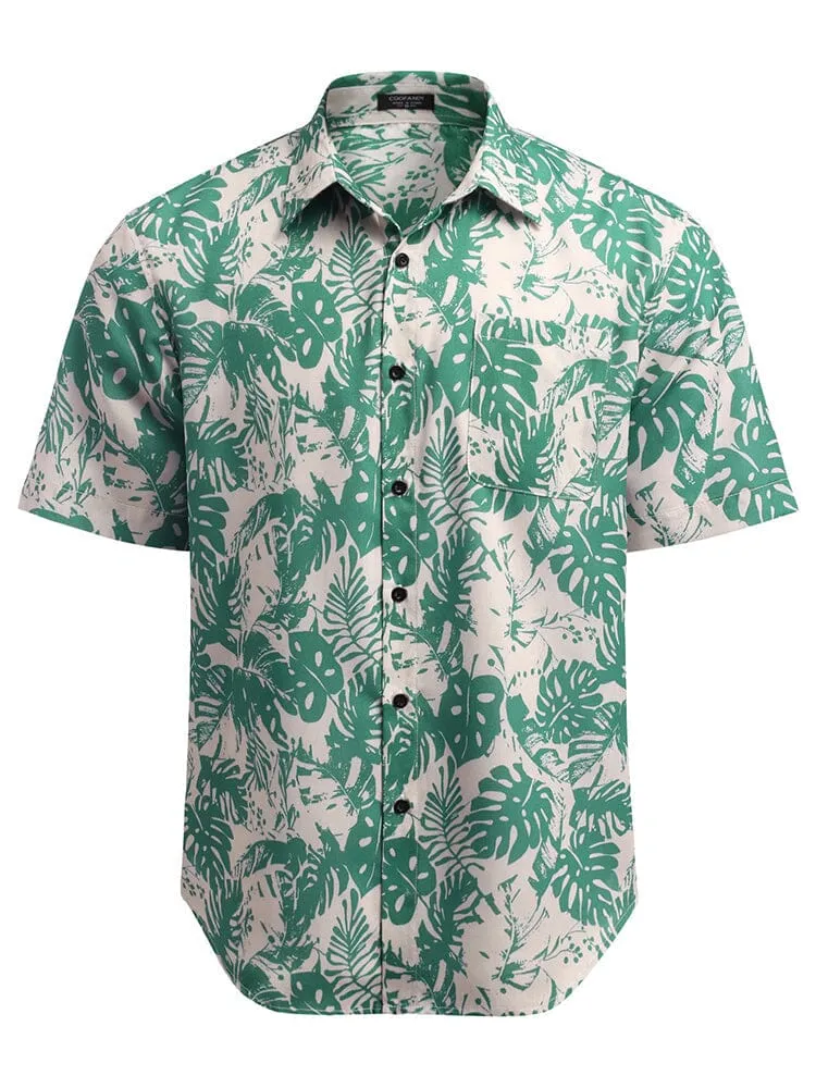 Hawaiian Tropical Button Down Vintage Floral Shirt (US Only) sold by Coofandy product image thumbnail 3
