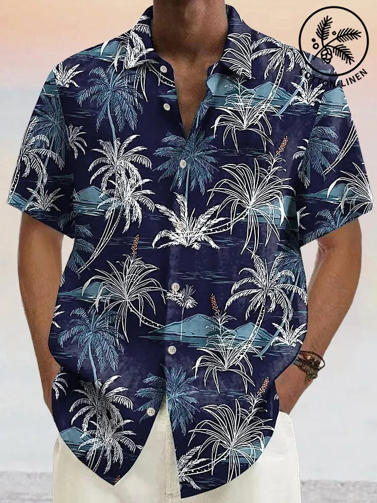 Hawaiian Style Printed Cotton Linen Shirt sold by Coofandy product image thumbnail 2